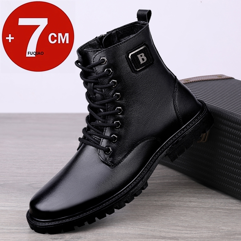 Men'S Shoes Hush Puppies - Botas con elevador de cuero genuino