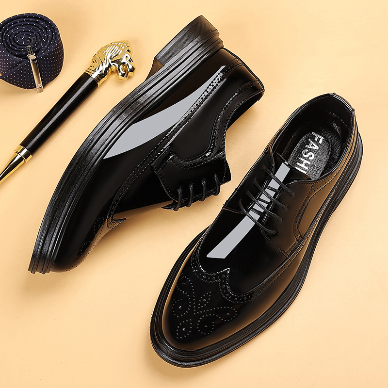 Men Shoes For Wedding - Zapatos de vestir de charol para
