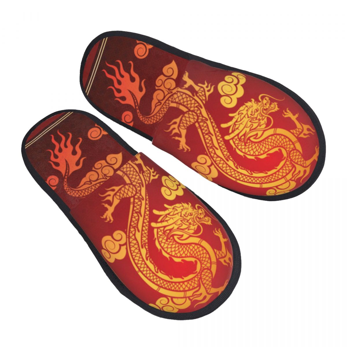 Men Shoes Illustration - Zapatilla con ilustración de dragón para