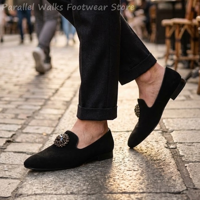 Men Shoes For Wedding - Mocasines de Gamuza para Hombre con