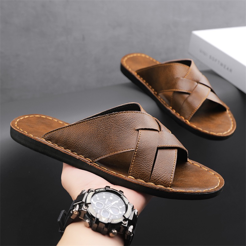 Men'S Shoes Hush Puppies - Sandalias informales de cuero genuino para
