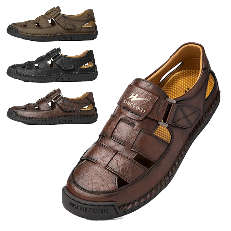 Men'S Shoes Wide Width - Sandalias de cuero para hombre con