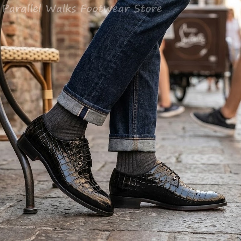 Men Shoes For Wedding - Zapatos Oxford de charol para hombre