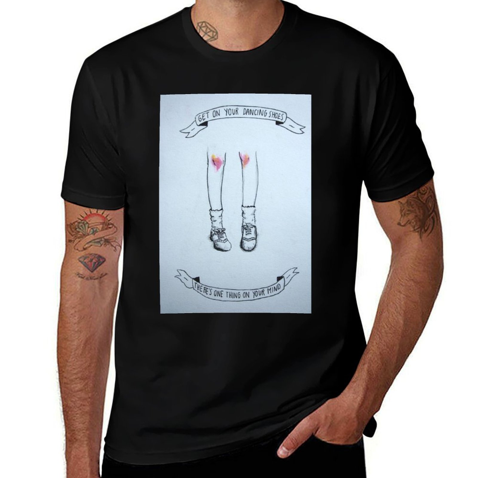 Men Shoes Illustration - Camiseta con ilustración de zapatos de