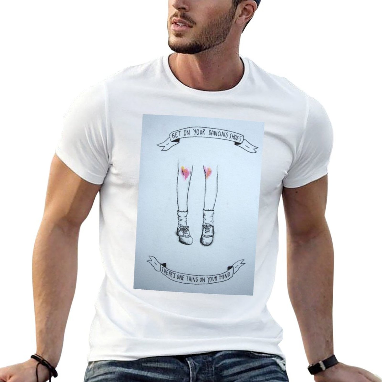 Men Shoes Illustration - Camiseta con ilustración de zapatos de