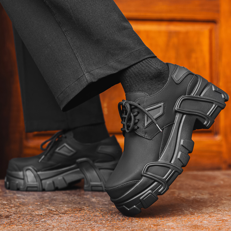 Men Shoes For Office Work - Zapatos de cuero con plataforma para