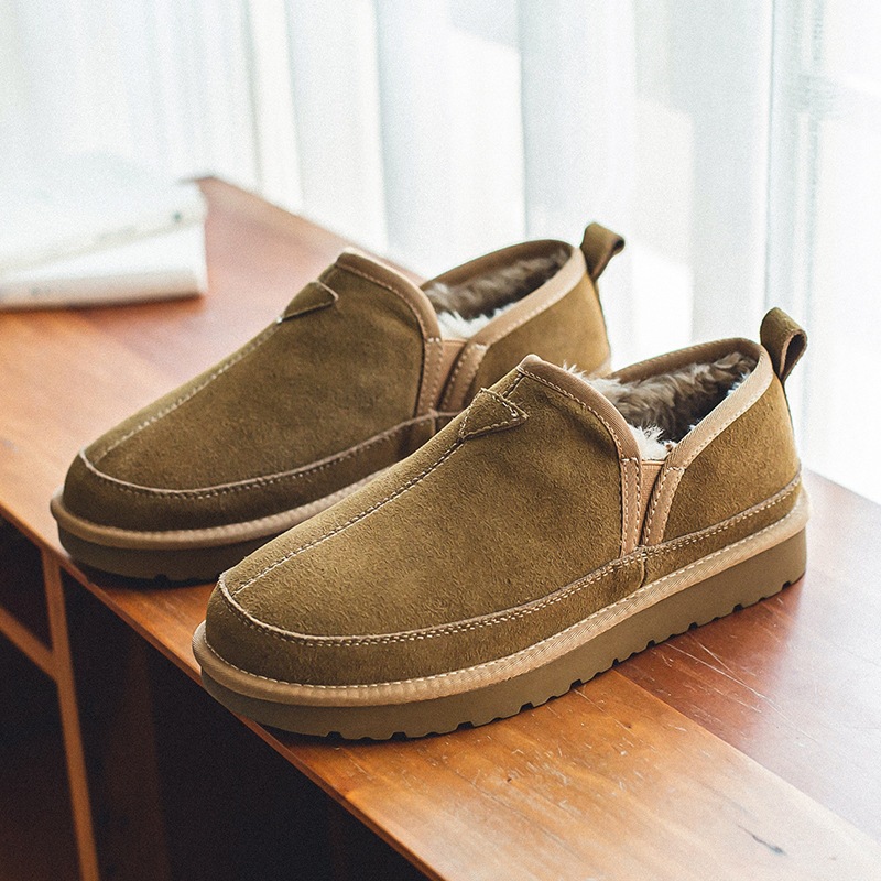 Men Shoes Classic - Botas de Nieve de Cuero Vacuno