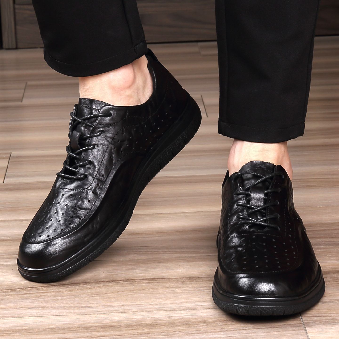 Zapatos informales de cuero ge - Men Shoes For Office Work reseña y precio