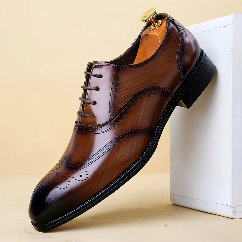 Zapatos de cuero brillante de  - Men Shoes Classic reseña y precio