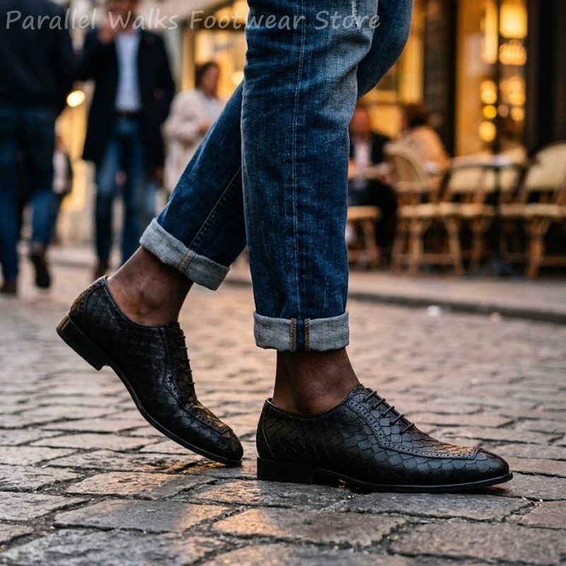 Zapatos Oxford de hombre con d - Men Shoes For Wedding reseña y precio
