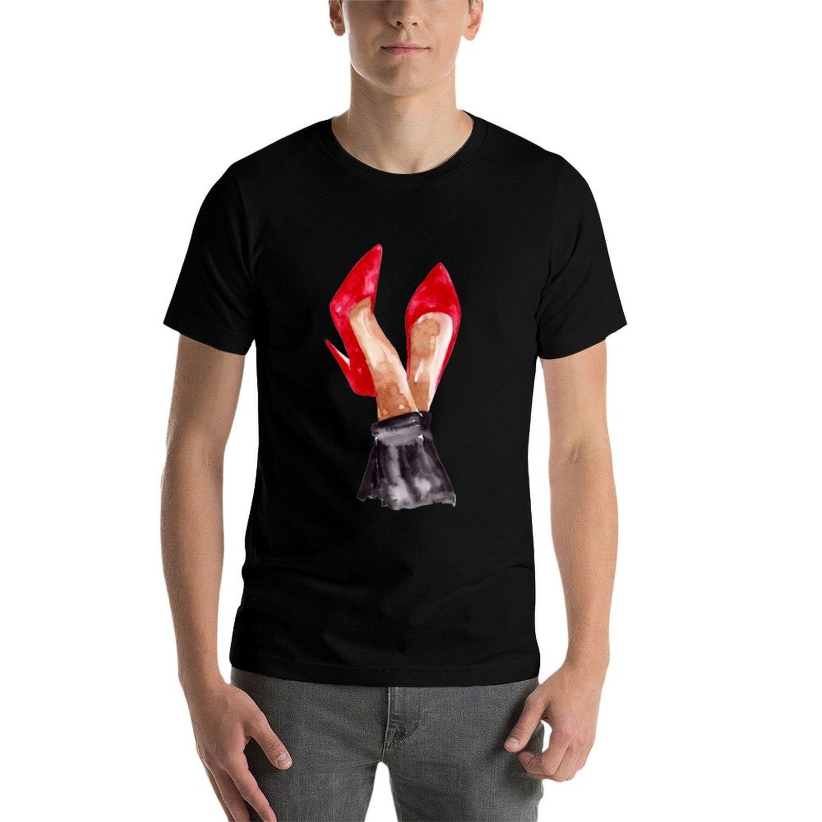 Camiseta con ilustración de ac - Men Shoes Illustration reseña y precio